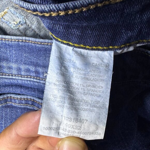 Wrangler Men's Bootcut Jeans Blue Denim Relaxed Fit Stretch 5-Pocket Size 40x32 - Picture 12 of 15